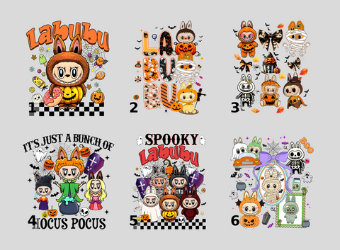 Cute Halloween Group Costume DTF Transfer for Spooky Halloween Parties & Fun Apparel