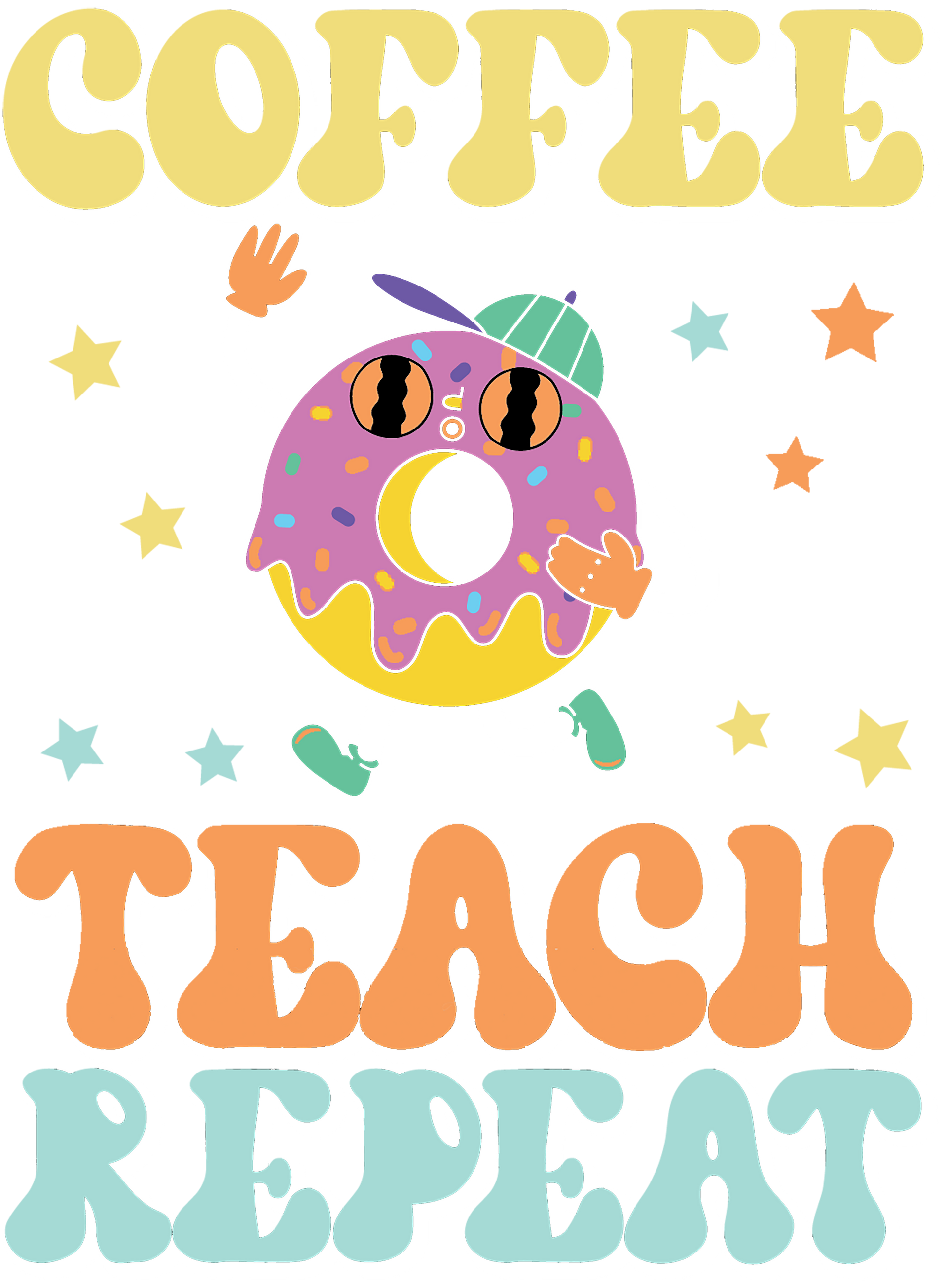 Funny Teacher Shirt, Teacher Appreciation Gifts, Cute Teaching TShirt, Coffe Love Graphic Tees, Back to School T Shirt, Women VNeck T-Shirt