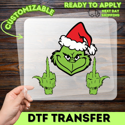 Funny Holiday Humor DTF Transfer for T-shirts, Edgy Christmas Character Iron-On, Ready To Press Apparel, Sarcastic Humor for Adults