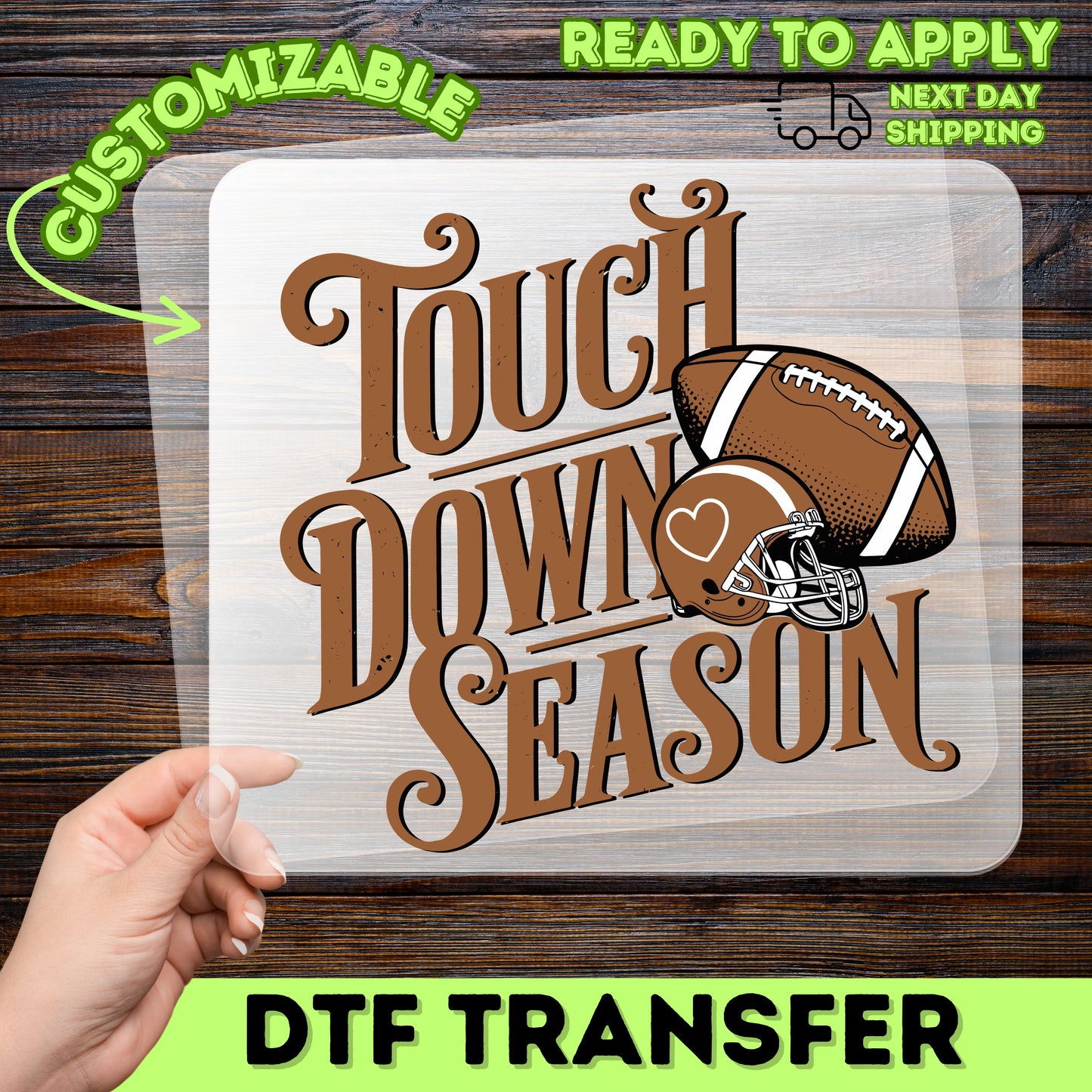 Retro Football Season DTF Transfer, Touchdown Celebration Shirt, Ready To Press, Vintage Sports Apparel, Tailgating & Game Day Wear