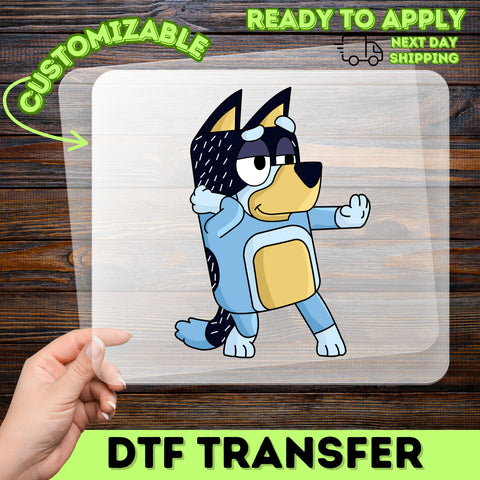 Cute Cartoon Dog DTF Transfer for Kids T-Shirts, Ready To Press Iron-On Design, Playful Animal Print for Dog Lovers