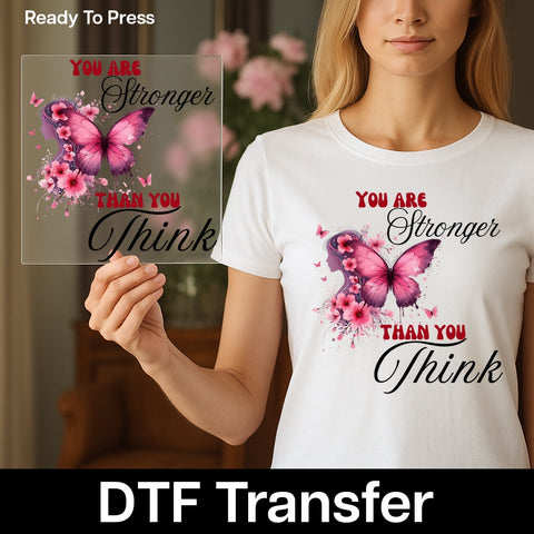 Empowering Boho Butterfly & Floral DTF Transfer for Women's Group Shirts & Bridal Parties