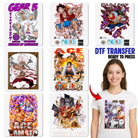 Action Packed Anime Monster Duo DTF Transfer for Team Anime Fans Apparel & Cosplay Ready To Press T-Shirt Sweatshirt