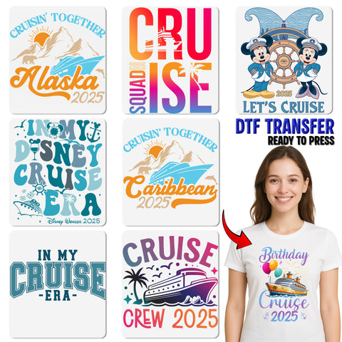 Graduation Cruise Retro DTF Transfer - Fun Tropical T-Shirt Design for Class of 2023 Celebration & Gift