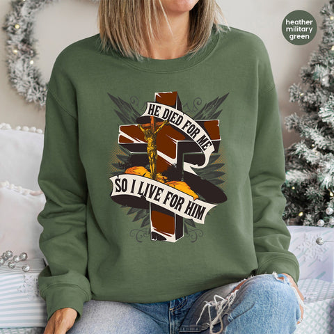 Religious Christian Jesus on the Cross DTF Transfer for Church Groups & Apparel | Faith-Based Iron-On Ready to Press