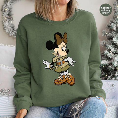 Cute Explorer Cartoon Character DTF Transfer Ready To Press T-Shirt Kids Party Outfit Family Vacation Apparel