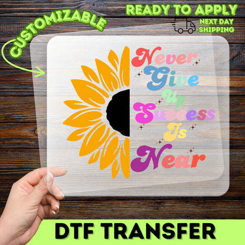 Inspirational Sunflower Retro Groovy DTF Transfer for Uplifting Team Motivational T-Shirts & Apparel