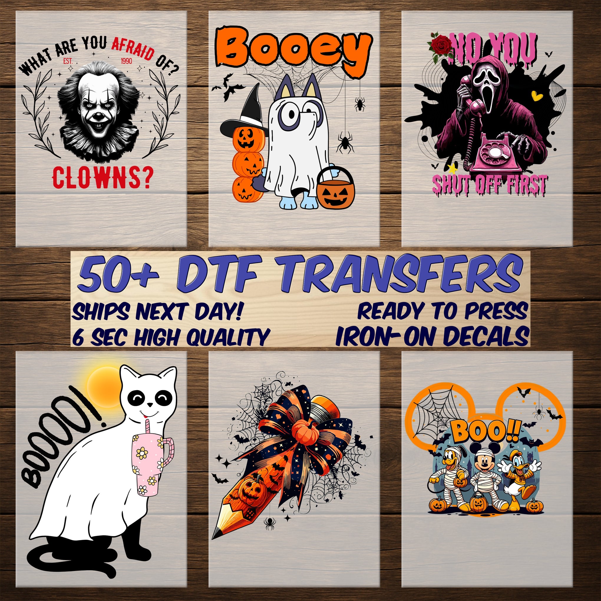 Cute Halloween Jack-o'-lantern & Bat DTF Transfer for Teachers T-shirt Ready to Press Fall Classroom Retro Design