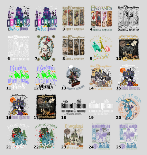 Victorian Ghosts Holiday DTF Transfer - Funny Gothic Christmas Iron-On for Group Celebrations & Quirky Apparel
