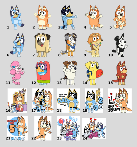 Cartoon Dog Family Fun DTF Transfer for Cute T-shirts & Apparel | Ready to Press Iron-On for Dog Lovers & Families