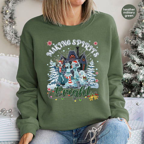 Funny Christmas Halloween Crossover DTF Transfer T-shirt for Group Parties & Family Celebration
