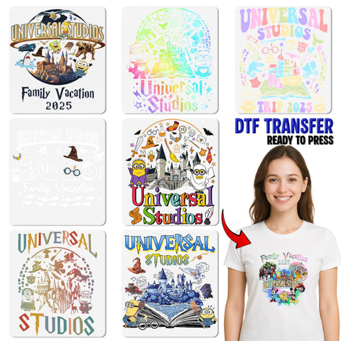 DTF Transfer Universal Studios Pop Culture Silhouette Movie Fan T-Shirt Ready To Press Apparel