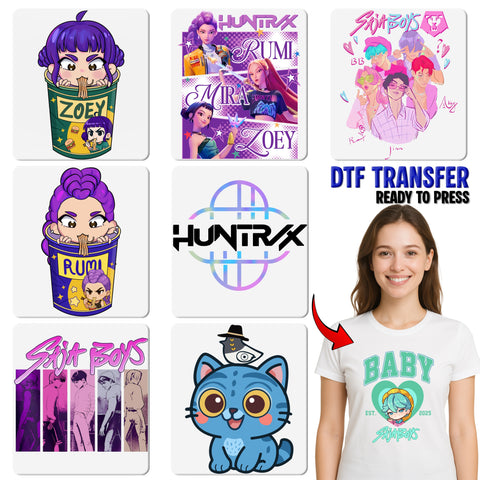 Vibrant Fantasy Anime Adventure DTF Transfer for Young Adult Apparel & Themed Group Celebrations - Ready To Press Iron-On