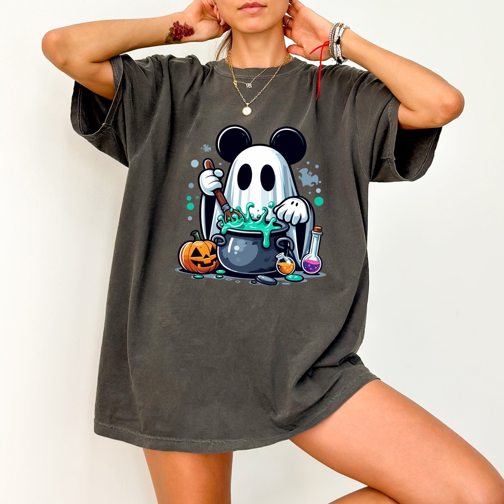 Cute Halloween Ghost DTF Transfer for Kids & Adults - Playful Pumpkin Ghost Iron-On for Party Apparel