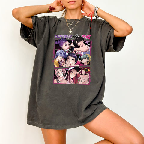 Anime Inspired Fun Group DTF Transfer for Teen Shirt Ready To Press Vibrant Modern Manga Style Apparel