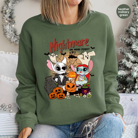 Cute Halloween DTF Transfer Nightmare on Main Street Iron-On for Disney Fans Apparel