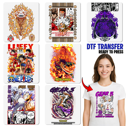 Anime Adventure DTF Transfer - Anime Manga Iron-On Ready To Press Shirt Apparel for Anime Enthusiasts - Unique Gift Idea