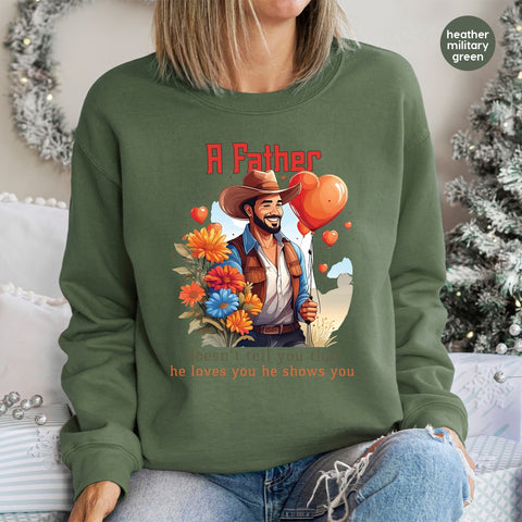 Cute Father's Day DTF Transfer, Ready to Press Iron-On for Dad's T-shirt, Heart Balloons, Rustic Retro Design, Wholesome Family Gift