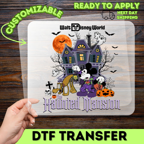 Funny Halloween Iron-On DTF Transfer for Apparel T-Shirt Ready To Press Spooky Character Theme Perfect Gift for Parties