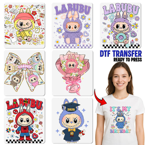 Cute Superhero Bunny Costume DTF Transfer for Comic Book Fans Apparel - Ready To Press Iron-On for Fun Group Celebrations