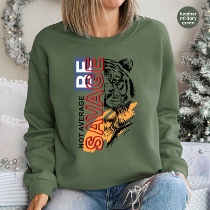 Empowering 'Be Savage' Urban Edgy DTF Transfer for Motivational Gym & Fitness Apparel