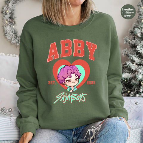 Cute Iron-On Chibi Character Abby Team DTF Transfer for Friends T-Shirt Ideal 2025 Celebration