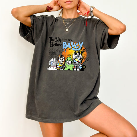 Cute Halloween Cartoon Characters DTF Transfer for Family Shirts, Ready To Press Iron-On Kids Fun Apparel, Group Costume Matching