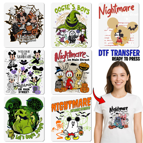 Cute Halloween DTF Transfer Iron-On Ghost Pumpkin Shirt for Kids & Family Matching Outfit