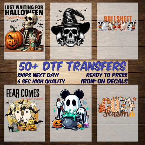 Ready to Press Halloween Horror Movie DTF Transfer for T-shirt, Spooky Funny Apparel for Young Adults, Edgy Gothic Design