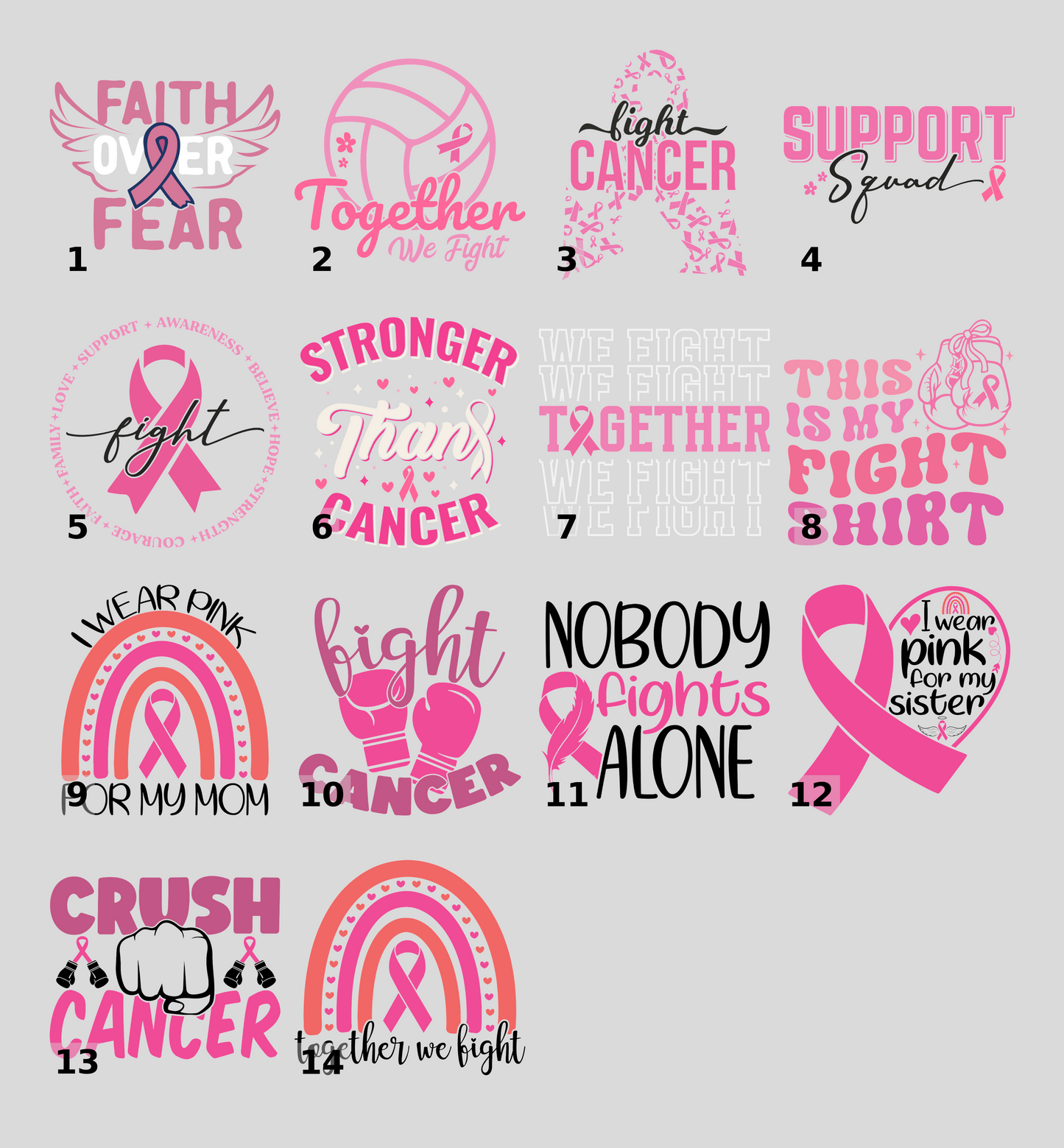 Pink Ribbon Butterfly DTF Transfer for Breast Cancer Awareness Apparel & Support Events