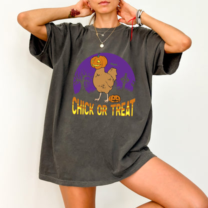 Funny Halloween Chick or Treat DTF Transfer Ready to Press Iron-On for Family & Group Apparel