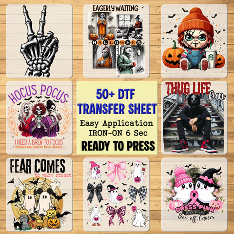 Retro Halloween VHS DTF Transfer - Nostalgic Horror Movie Iron-On for 80s & 90s Fans, Ready to Press Apparel