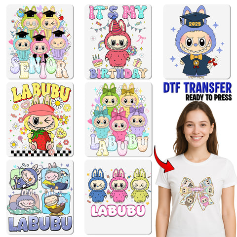 Cute Animal Graduate DTF Transfer for Senior Graduation Apparel | Funny Kawaii Iron-On Ready To Press T-Shirt or Sweatshirt