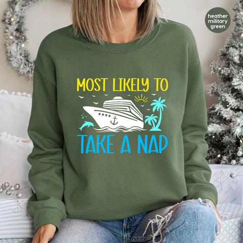Funny Cruise Vacation DTF Transfer Iron-On Ready To Press for T-Shirt Tropical Travel Apparel Family Group Holiday