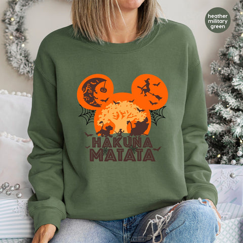 Funny Ready To Press Halloween Movie DTF Transfer with Animated Classics & Witch Moon for Family & Friends Shirts