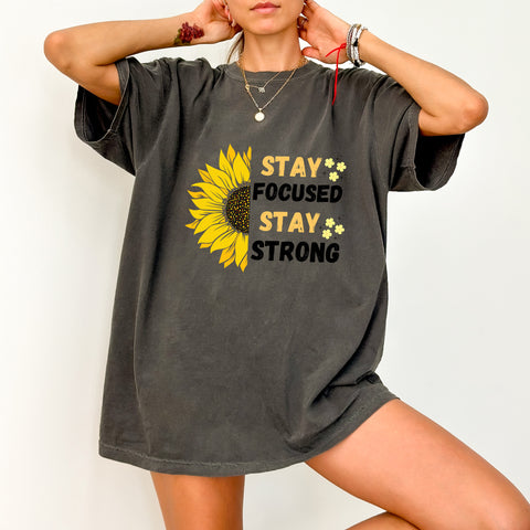 Cute Sunflower Theme DTF Transfer Iron On Ready To Press for Friendship T-shirt or Garden Party Apparel