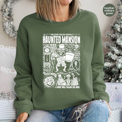 Haunted Mansion Funny Halloween DTF Transfer for Disney Fans & Halloween Apparel - Spooky Ready To Press T-Shirt Design