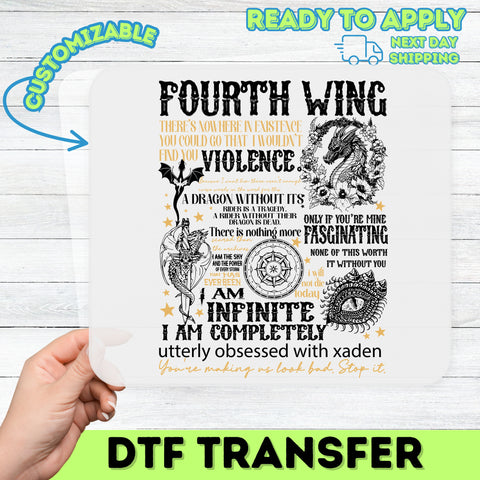 Magical Fantasy DTF Transfer Ready To Press Inspirational Quotes for T-Shirts & Hoodies, Motivational Iron-On for Book Lovers, Young Adults