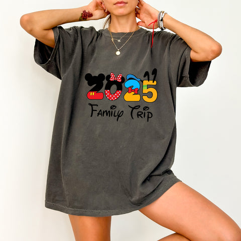 Magical 2025 Disney-Inspired DTF Transfer: Ready To Press Fun Family Disney Trip Shirt Design