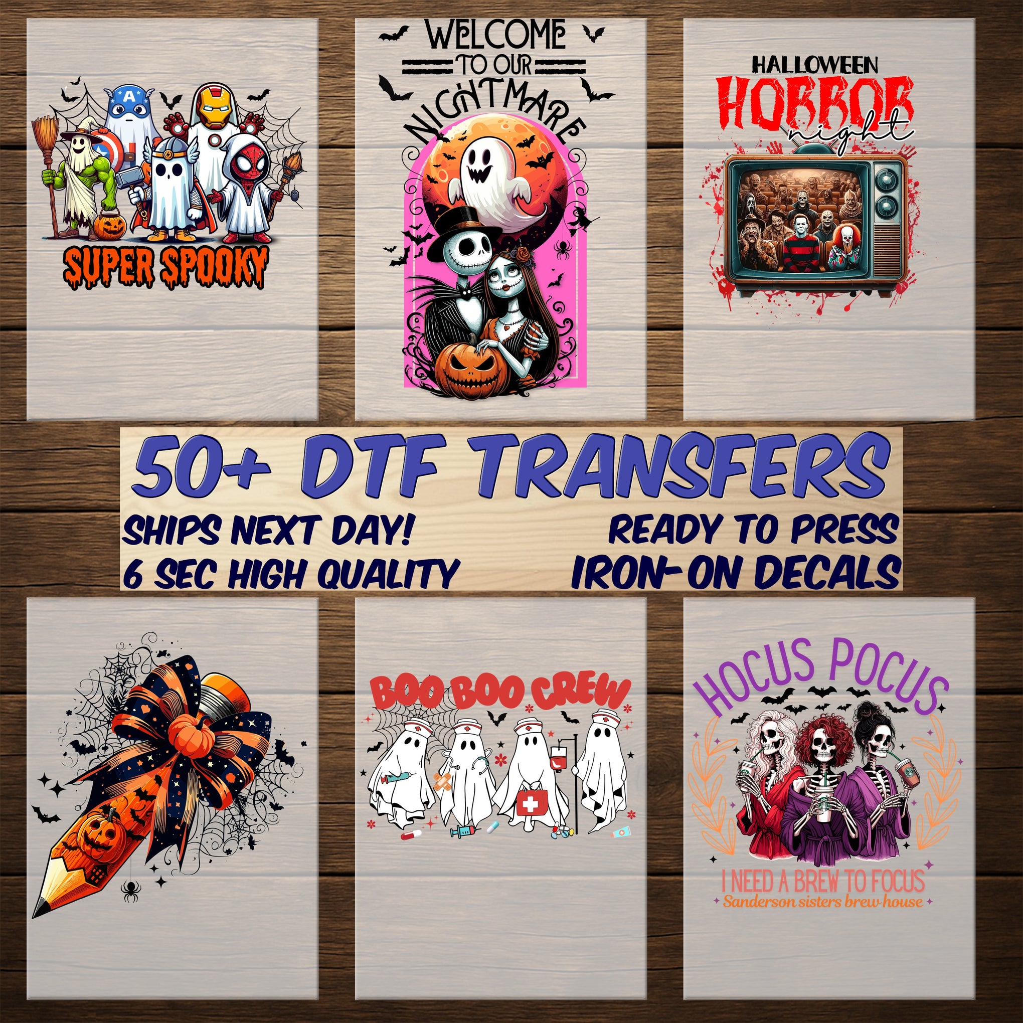 Horror Slasher Halloween DTF Transfer for Gothic Apparel & Cosplay - Ready to Press Iron-On for Dark T-Shirt or Sweatshirt