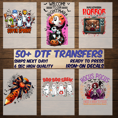 Horror Slasher Halloween DTF Transfer for Gothic Apparel & Cosplay - Ready to Press Iron-On for Dark T-Shirt or Sweatshirt