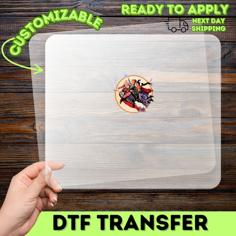 Funny Halloween Witches on Broomstick Retro DTF Transfer for Nostalgic Shirts & Apparel