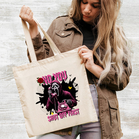 Iron-On Spooky Halloween Funny Horror Shirt DTF Transfer with Dark Humor for Adults & Teens - No You Shut Off First Gothic Design