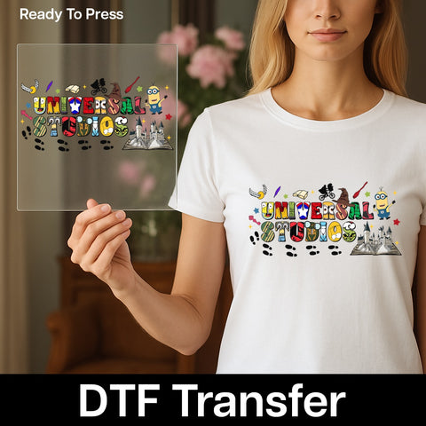 Cartoon Character Pop Culture DTF Transfer Ready to Press Universal Studios T-Shirt Movie Night Theme Park Outfit