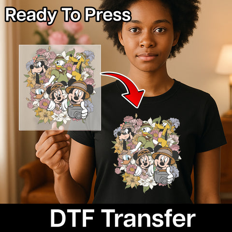 Funny Halloween Iron-On DTF Transfer, Ready To Press Cute Ghost Character DTF for Kids T-shirt Or Sweatshirt Apparel