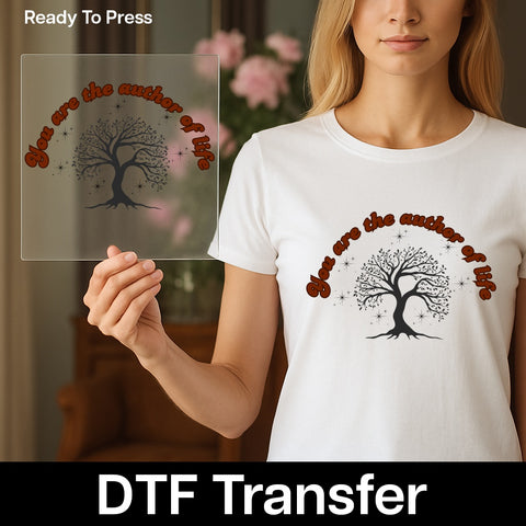 Inspirational Tree of Life DTF Transfer Ready To Press Motivational Quote Shirt or Sweatshirt for Life Coaches & Yoga Retreats