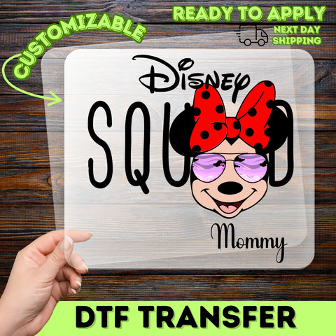 Cute Retro Pop Character DTF Transfer, Family Reunion Fun Apparel, Ready To Press Disney Inspired T-Shirt Design