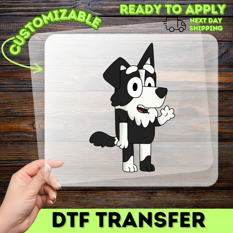 Cute Cartoon Dog DTF Transfer for Kids & Dog Lovers - Ready To Press Animated Dog Design for Apparel & Family Matching Shirts