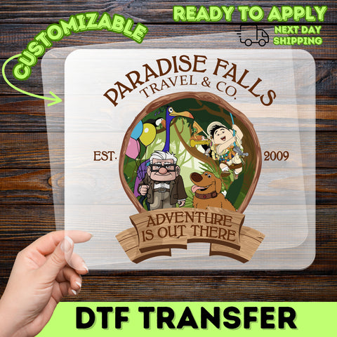 Adventure Is Out There DTF Transfer for Family & Friends Shirts - Cute Cartoon Travel Theme Ready to Press Iron-On Apparel