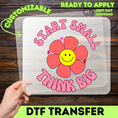 Inspirational Retro Flower DTF Transfer Group & Classroom Positive Vibes T-shirt Sweater Decor
